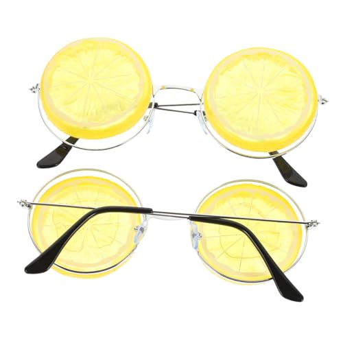 TOPPERFUN Tropical Lemon Glasses for Adults 2pcs Party Photo Props Funny and Stylish Eyewear for Events