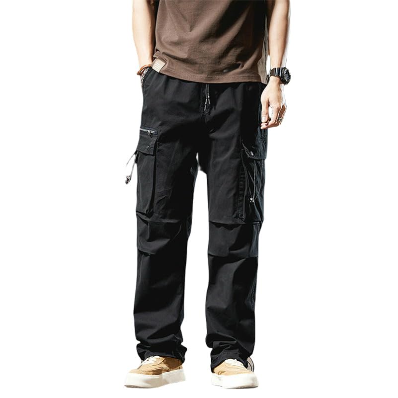 Pantalon cargo droit noir homme extensible taille 40 USTZFTBCL