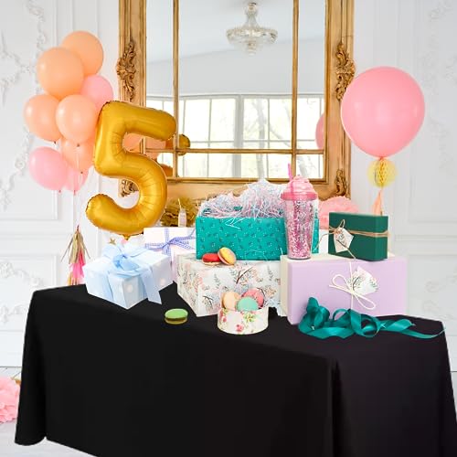 Nappe rectangulaire en polyester noir de qualité supérieure - 5