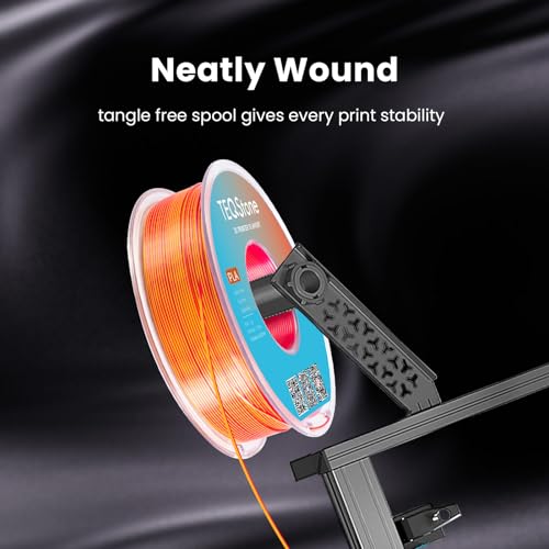 Image of Dual Color Silk PLA Filament 1.75mm Gold Red 1KG, Shiny High Gloss Finish, Seamless Color Transition, Neatly Wound, Accuracy + /-0.02mm Vacuum Packaging