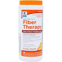 Quality Choice Sugar Free Fiber Powder Naturally Derived Vegetable Formula 48 Doses Orange Flavor