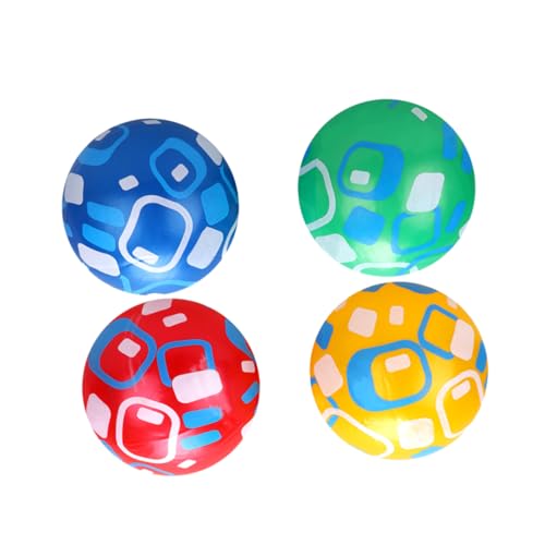VANZACK 4pcs Inflatable Stretch Ball Random Color Flourish Pattern Beach for Outdoor Fun and Playtime Activities
