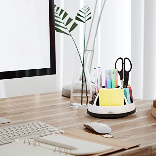 Myhomebody Pen Organizer For Desk, Office Supplies, Desktop Rotating, Compartments, Black Round #TOP5