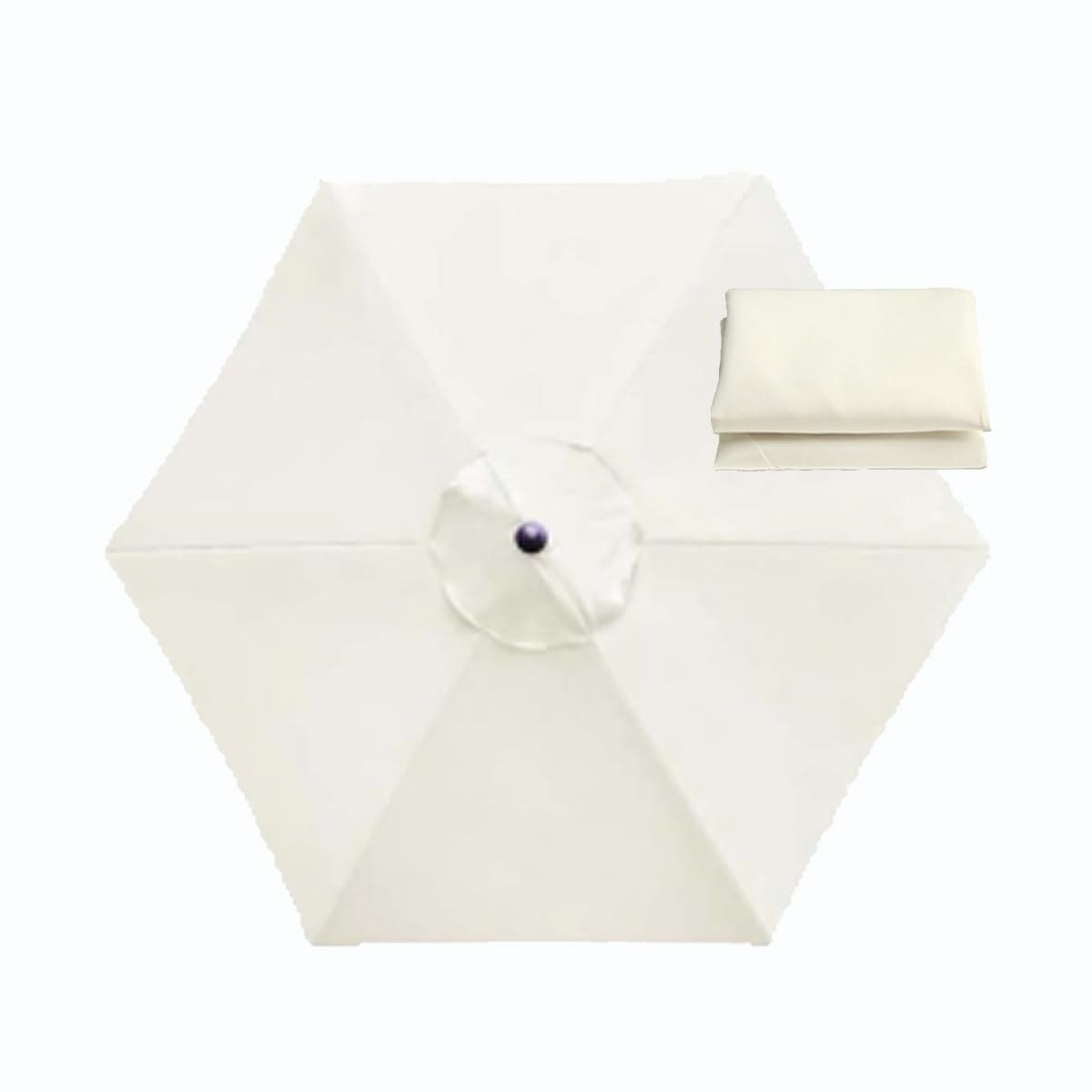 BEEGMA Sun Umbrella Replacement Cloth 6 Arms/8 Arms Replacement Parasol Canopy Cover 2.0m 2.30m 2.50m 2.70m 3.0m Outdoor Patio Garden Umbrella Canopy (Color : White, Size : 2.70m/9FT-6Ribs)