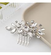 Flower Crystal Bridal Hair Comb Clip for Brides, Bridal Head Pieces Hair Pieces Wedding Hair Acce...