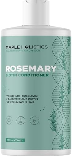 Biotin Rosemary Conditioner for Thinning Hair - Vegan Rosemary Biotin Conditioner with Volumizing Plant Proteins & B Vitamins for Fine Weak & Dull Hair - Sulfate Paraben & Silicone Free (16 Fl Oz)