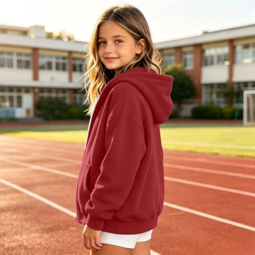 Girls Zip Up Hoodie Cute Oversized Hooded Sweatshirts with Pockets Tween | Kids Zip Up Hoodie for Boys and Girls with Full Zip, Kangaroo Pockets, Soft Fabric, and a Relaxed Fit for Teens - image 3