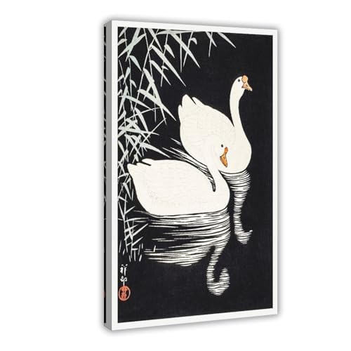 Impression sur toile Oies japonaises Ohara Koson 61x91cm