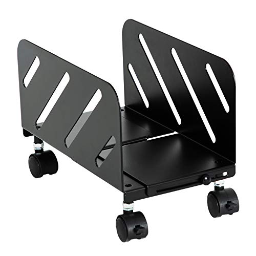 AIMEZO PC CPU Stand, Computer Tower Stand Mobile PC Holder with Rolling and Locking Caster Wheels