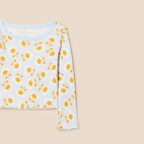 Image of Amazon Essentials Girls and Toddlers' Long-Sleeve Cropped Rib Top