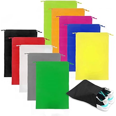 TSHAOUN 10 Pieces Portable Shoe Bags Cover