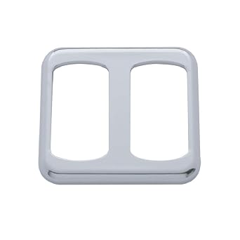 Double Rocker Switch Trim Compatible with Freightliner | Chrome finish; verify dimensions and fitment before purchase.