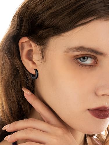 ChicSilver Hoop Earrings Men 925 Sterling Silver Mens Earrings Hypoallergenic Earrings for Men Gift for Dad (With Gift Box)3