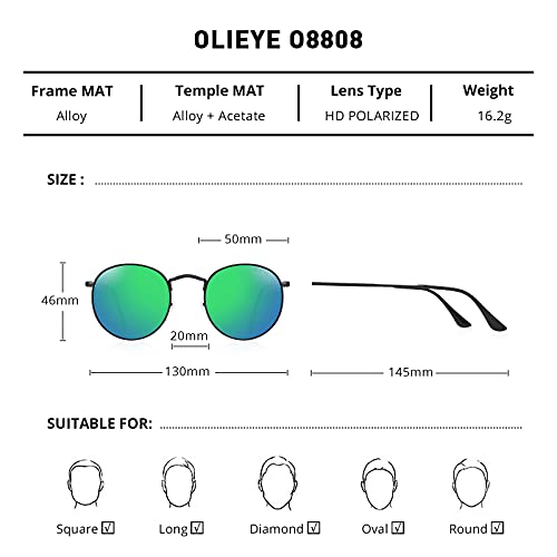 Classic Small Round Polarized Sunglasses for Women Men Vintage Retro Sunglasses2