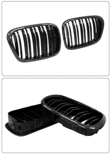 Calandre Avant BMW E39 Remplacement Double Ligne Look Carbone - 3