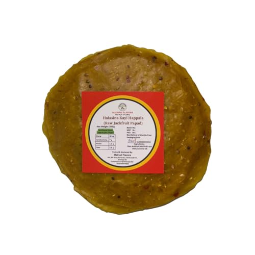 Image of Malnad Western Ghats Raw Jackfruit Papad (200gm) Pack of 3 | Product from Malnad Flavors | Fresh with No Artificial Preservatives | Naturally Prepared | Traditional Method, Thick & Crispy Halasina Happala | Packed in Vaccum Pouch