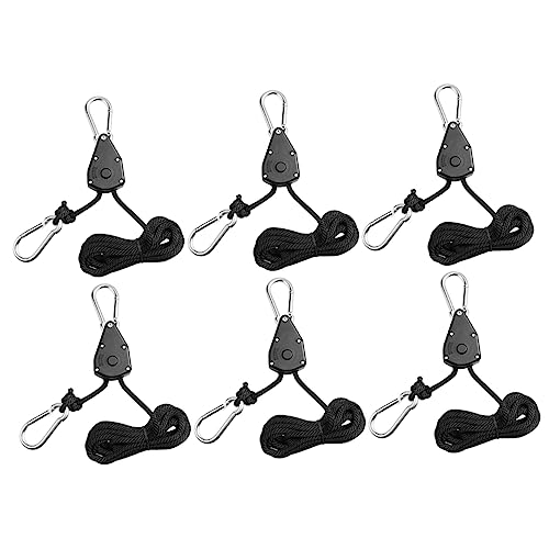 CAXUSD Kit De Suspension Réglable Pour Lampes De Culture 6 Cordes Robustes Pour Le Levage Des Plantes Capacité De Charge De 75 Lb