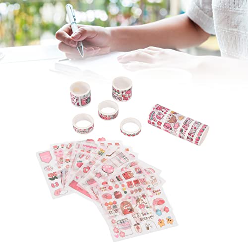 Adesivos Kawaii, adesivos fofos de desenho animado Washi fita adesiva para meninas para planejadores