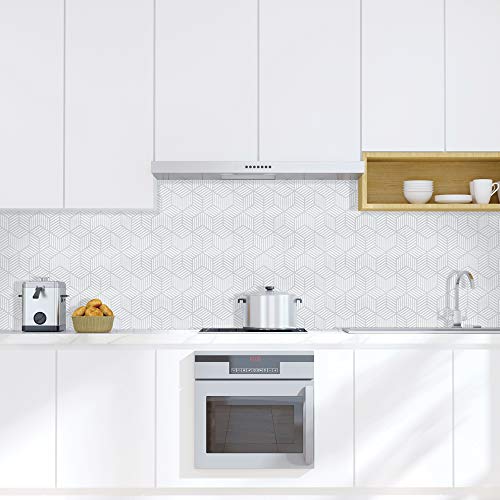 Kantu 2111006 Tapiz Ceramic Decorative Wall Tile, Grey, 4 Pack #TOP2