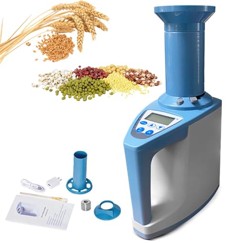 Misuratore di umidità digitale per cereali, tester portatile per peso, volume e temperatura, strumento essenziale per agricoltori, robot da cucina e professionisti dell'agricoltura