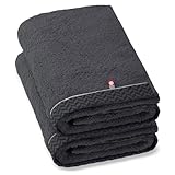 今治タオル バスタオル 今治 綿 100% 2枚セット 超 厚手 プレミアム 高級ロングパイル甘撚り撚糸 ダークグレー (チャコールグレー) ふわふわ ふんわり 速乾 瞬間吸水 日本製 いまばり タオル セット ギフト ホテルタオル コットン 国産 おしゃれ