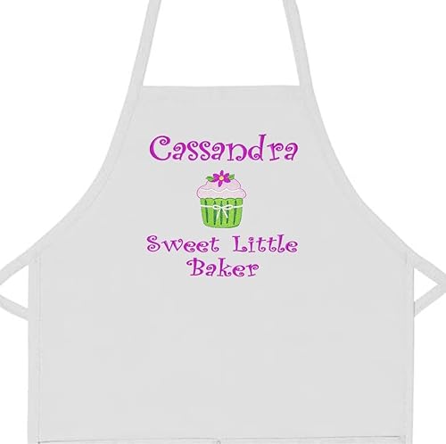 Miniatura 9 de Delantal bordado personalizado Sweet Little Baker con nombre para niños, tallas para niños pequeños y niños, muy lindo, gran regalo