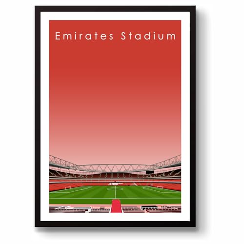 GroundDesigns Arsenal FC, stampa artistica A3 senza cornice, motivo: stadio emirati