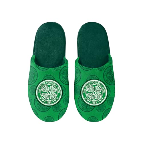 FOCO Officially Licensed Celtic FC All Over Print Football Slippers XL Size 12-13
