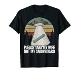 Ufo Aliens Snowboard Husband T-Shirt