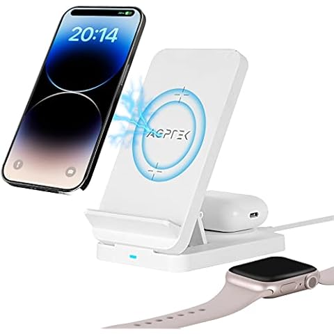 AGPTEK 3 in 1 Foldable Wireless Charger Cover