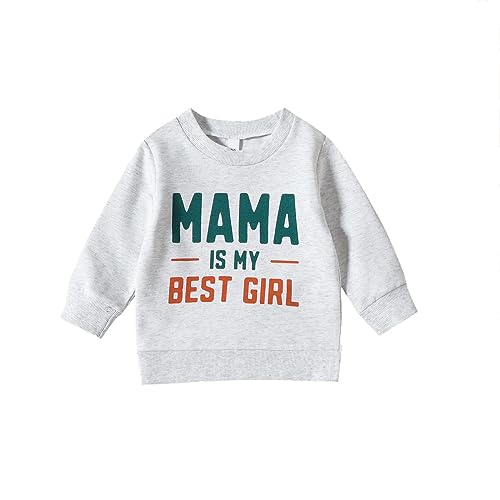 Hoodies for Boys Girls Pullover Sweatshirts Children's Kids Boys Girls Toddler Letters Love for (Grey, 2-3 Years)