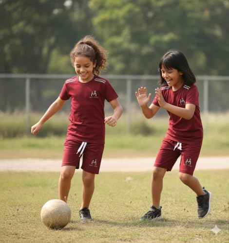 Image of MIST N FOGG Boys and Girls Sports Dry Fit T-Shirts and Short Set