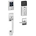 Schlage Connect Century Touchscreen Deadbolt with Built-In Alarm and Handleset Grip with Latitude Lever, Bright Chrome, FE469NX LAT 625 CEN