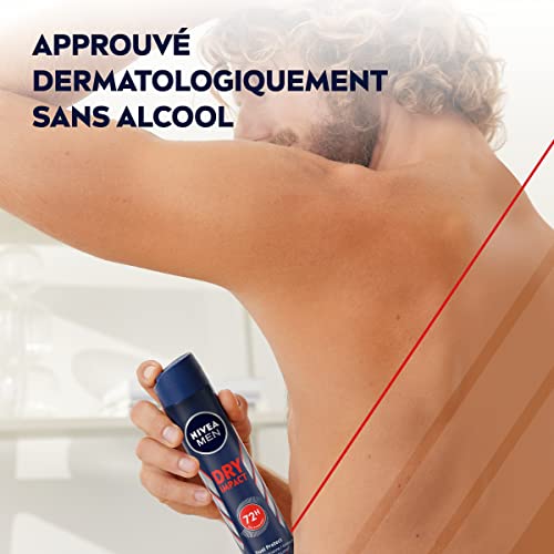 Déodorant Spray Homme Anti transpirant 0% Alcool Dry Impact Nivea Men Le Spray - vue 6