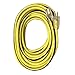 Voltec 05-00366 12/3 SJTW Outdoor Extension Cord with Lighted End, 100-Foot, Yellow with Blue Stripe