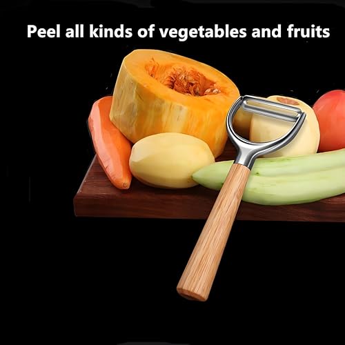 Vegetable-peeler-stainless-steel-Y-peeler-suitable-for-potato-and-fruit-vegetable-peeler-ergonomic-non-slip-handle-super-sharp-powerful-blade-solid-wood-handle