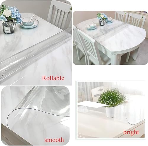 Nappe transparente ovale en PVC 2mm pour table 81x135cm - 4