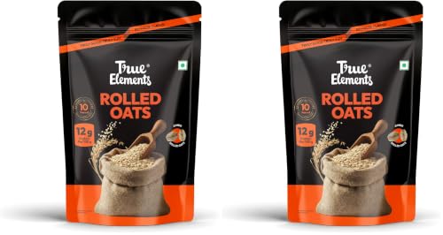 Rolled Oats 1.2kg - Monthly pack | Wholegrain High Fibre, High protein Oats | Keeps You Fuller Longer | Perfect for overnight oats, smoothies & baking