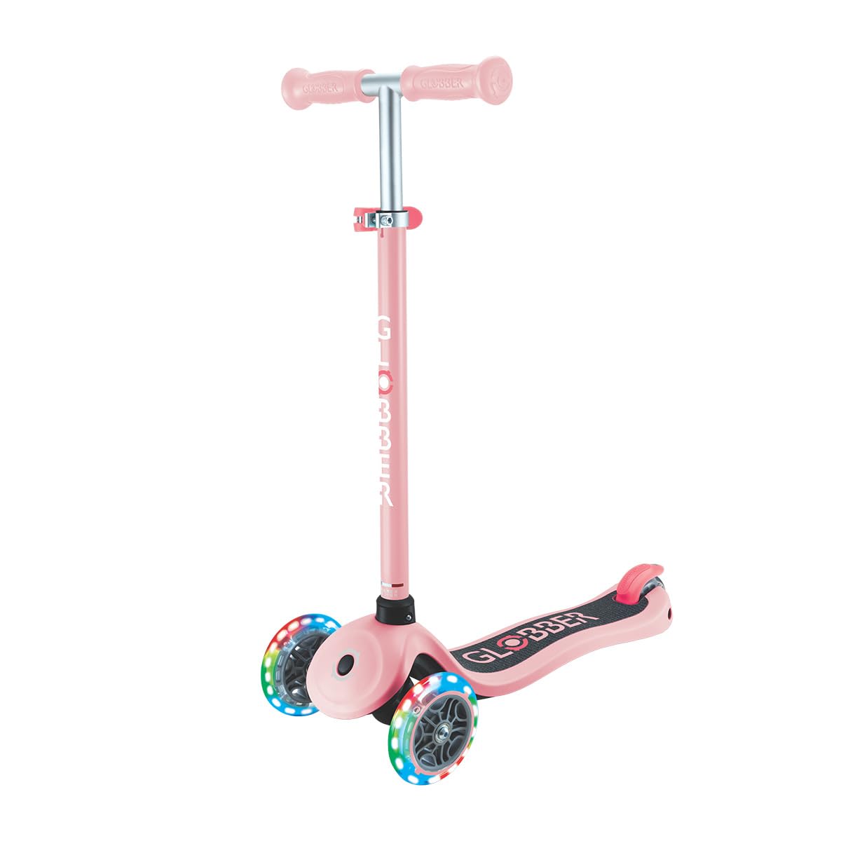 Globber - Primo Lights - Trottinette 3 Roues pour Les Enfants de 3 à 7 Ans, Rose Pastel