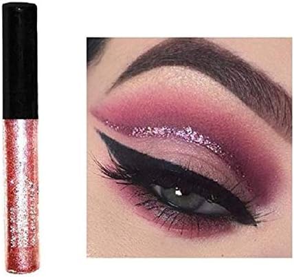 GlamToolsEyeliner Hilary Rhoda Sparkling Waterproof Liquid Eyeliner Eye Party Cosplay Wedding Makeup Eye Liner Tools - Pink Shimmery & Metallic Finish