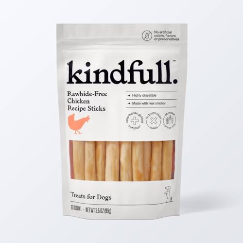 Kindful Rawhide-Free Chicken Recipe Stick Dog Treat - 3.5oz/10ct