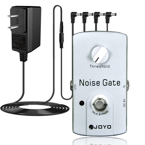 JOYO JF-31 Noise Gate Effect Pedal Bundle with DC 9V Pedal Power Supply (800mA -1A) AC Adapter