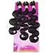 Natural Black Body Wave Hair Extensions 3 Bundles Color 2 Synthetic Hair Weave for Black Women (2#)