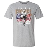 500 LEVEL Jack Eichel Shirt - Jack Eichel Vegas American Flag WHT (Heather Gray, Large)