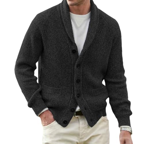Cardigan simple et épais homme gilet maille chaude automne hiver