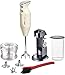 Produktbild bamix Stabmixer Set M200 Chef's favorite inkl. Ständer, 1 Becher, 3 Aufsteckteile, Hacker, Reinigungsbürste, 200 Watt, Made in Switzerland, Elfenbein/Chrom