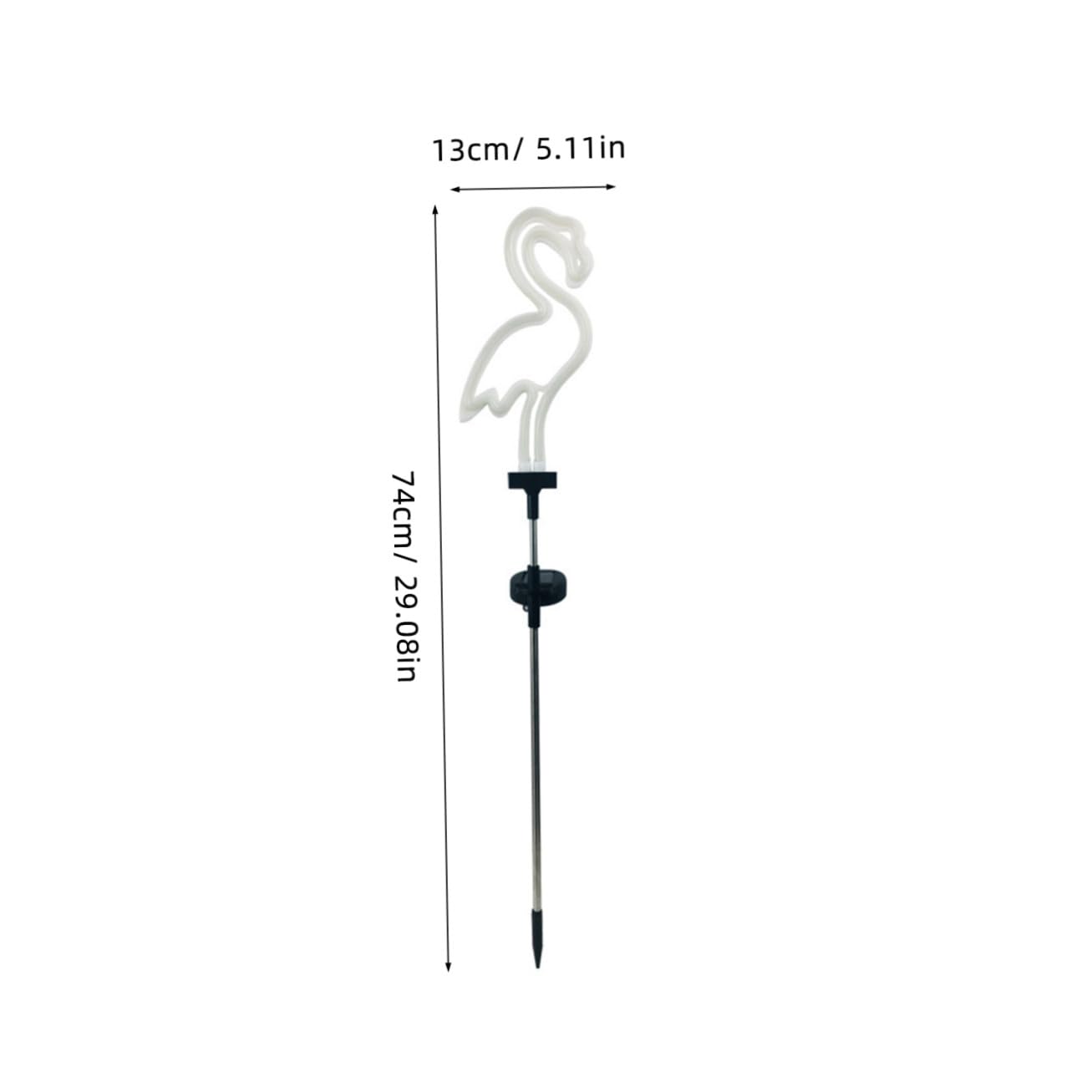 Plastique et Fer Lampe Solaire Flamant Rose Cactus 2 Pièces