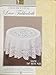 New crochet vinyl lace tablecloth, 70" round, bone beige