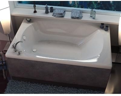 St. Lucia 71.5" x 47.62" Rectangular Whirlpool Bathtub with Reversible Drain