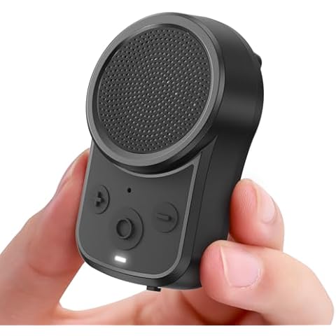 Small Wearable Bluetooth Speaker, Clip-On Portable Speaker with Built-in Mics for Hands-Free Music and Calls Hiking/Biking,15 Hours Battery Life,Outdoor Waterproof Speaker Gifts for Women/Men - Black Cover
